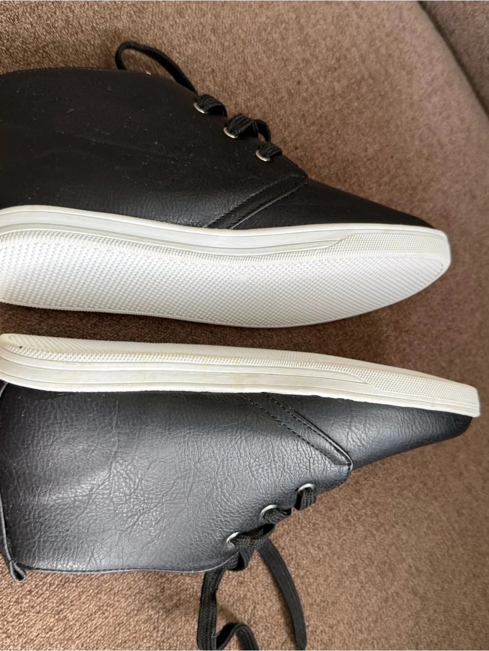 Kids Black Lace-Up Ankle Boots